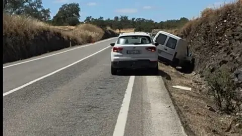 Imagen del accidente. Fuente: V&iacute;deo de Tiktok de Jos&eacute; Dami&aacute;n Gonz&aacute;lez