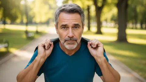 Hombre lleva algo a cuestas por una zona verde.