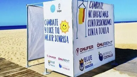 Vestuario en la playa de La Antilla. Fuente: Ayto. Lepe