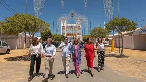 Visita de Pilar Miranda a las Colombinas. Fuente: Ayto. Huelva