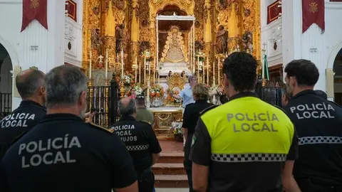 Seguridad en el Roc&iacute;o Chico. Fuente: Ayto. Almonte