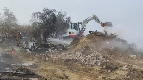 As&iacute; qued&oacute; el asentamiento de Lepe tras el incendio