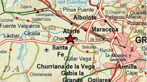 Terremoto en Santa Fe. Fuente: Junta de Andaluc&iacute;a