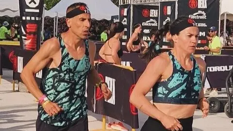 Emilio Mart&iacute;n y Alvichu L&oacute;pez en la competici&oacute;n. Fuente: Facebook Emilio Mart&iacute;n