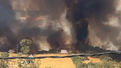 Incendio de Cala&ntilde;as. Fuente: Andr&eacute;s Salas