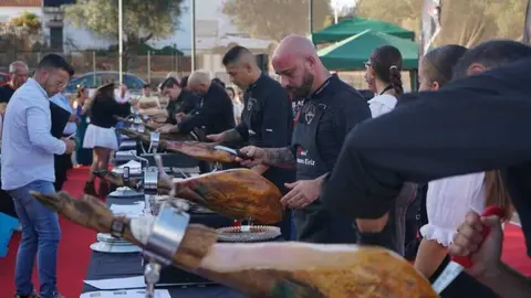Concurso de Cortadores de Jam&oacute;n de Corteconcepci&oacute;n 2024. Fuente: Facebook Diputaci&oacute;n de Huelva