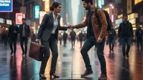 Una pareja duda si seguir hacia adelante.