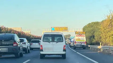 As&iacute; se encontraba la A-49 direcci&oacute;n Huelva