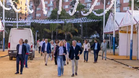 La alcaldesa Pilar Miranda en el recinto de la Feria del Oto&ntilde;o y Caballo 2025. Fuente: Ayto. Huelva