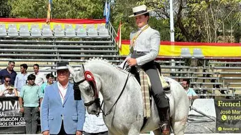 Pablo Ram&iacute;rez Revuelta, subcampe&oacute;n de Espa&ntilde;a de Doma Vaquera 2025. Fuente: Ayto. Cartaya