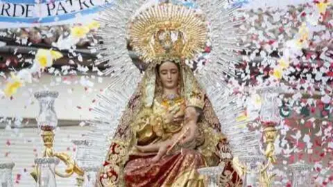 Procesi&oacute;n de la Virgen del Reposo en Valverde. Fuente: Facebook Hermandad de Nuestra Se&ntilde;ora del Reposo