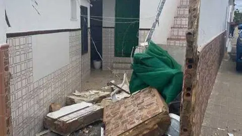 As&iacute; qued&oacute; la vivienda de Gibrale&oacute;n tras el choque. Fuente: Facebook Jos&eacute; Gonzalez