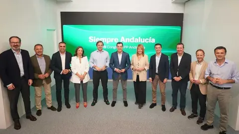 Moreno con Miranda y otros representantes del PP-A