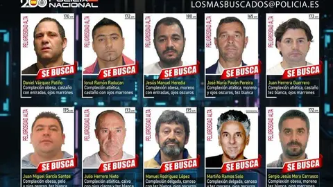 Dos onubenses entre los fugitivos m&aacute;s buscados en Espa&ntilde;a. Fuente: Polic&iacute;a Nacional