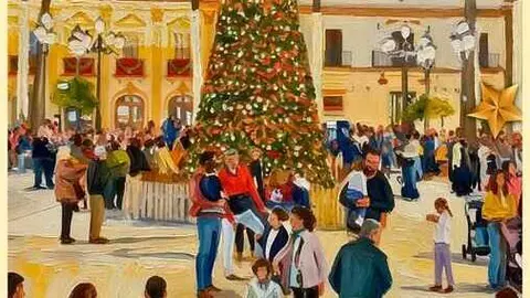 Cartel de la Navidad 2025 en La Palma del Condado. Fuente: Facebook Ayto. La Palma