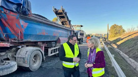 La Subdelegada del Gobierno visita el enlace de la A-49 Chucena-Hinojos
