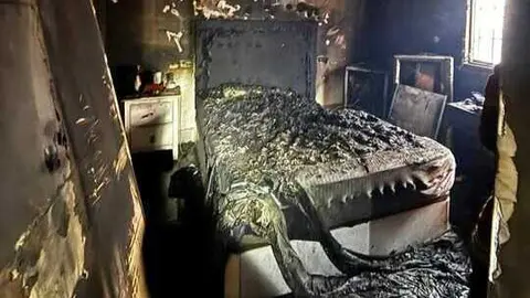 As&iacute; qued&oacute; la vivienda por dentro. Fuente: Sab Bomberos Huelva Provincia