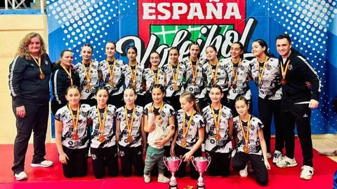 Voleibol de Almonte en el Campeonato de Espa&ntilde;a. Fuente: Facebook Ayto. Almonte