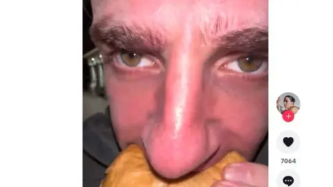 Babasito, novio de la onubense Mar&iacute;a del Pino. Fuente: Tiktok de Mar&iacute;a del Pino