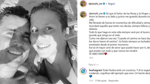 Imagen de Davinchi y su padre en Instagram