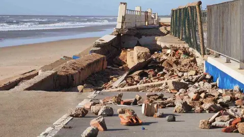Destrozos en Isla Cristina