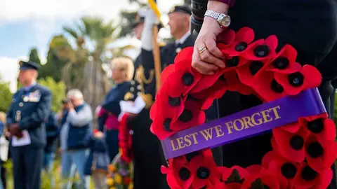 Homenaje a los ca&iacute;dos brit&aacute;nicos. Fuente: Ayuntamiento de Huelva
