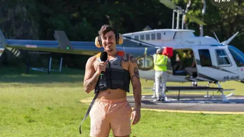 El isle&ntilde;o Borja Silva en el programa de Supervivientes. Fuente: Instagram Supervivientes