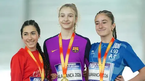 Claudia Ruiz Cort&eacute;s, subcampeona de Espa&ntilde;a en 600 metros lisos Sub16