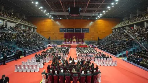 Misa funeral celebrada en Huelva por las v&iacute;ctimas del accidente ferroviario en Adamuz.