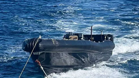 Una de las narcolanchas incautadas en esta nueva operaci&oacute;n policial