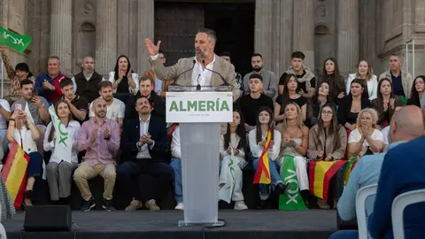 Abascal durante su mitin en Almer&iacute;a