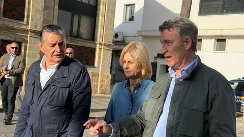 Antonio Sanz junto a Feij&oacute;o y Garc&iacute;a-Pelayo en un acto en Jerez. Fuente: Carlos Mart&iacute;nez