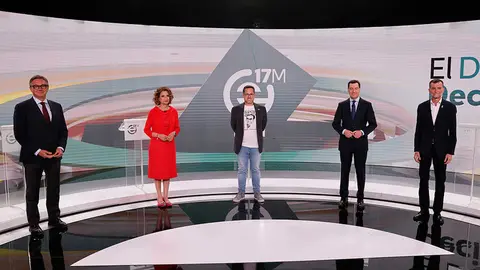 Debate de Canal Sur celebrado en la noche de ayer. Fuente: Canal Sur