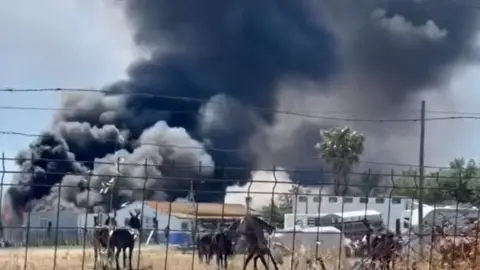 Incendio en el picadero El Pinar