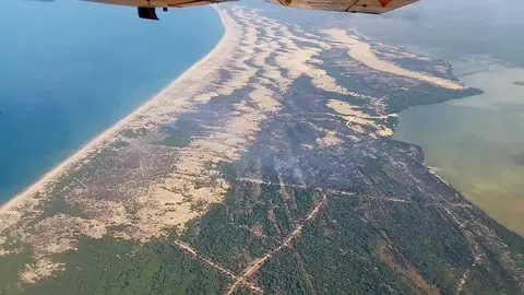 Imagen del incendio de Almonte