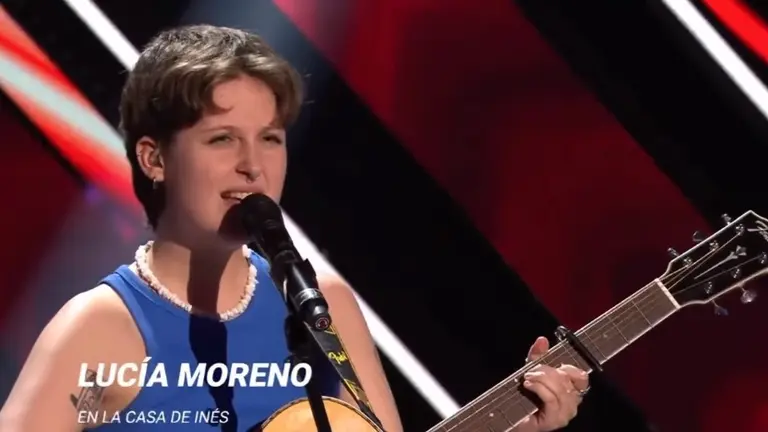 La onubense Luc&iacute;a Moreno en Factor X. Foto: @luciajgb_