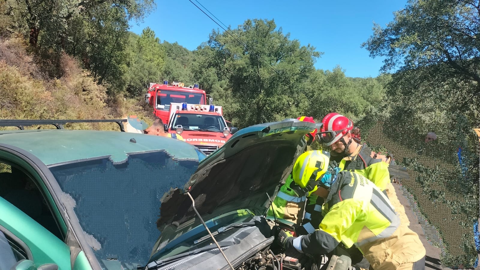 Accidente en la carretera HU-8107