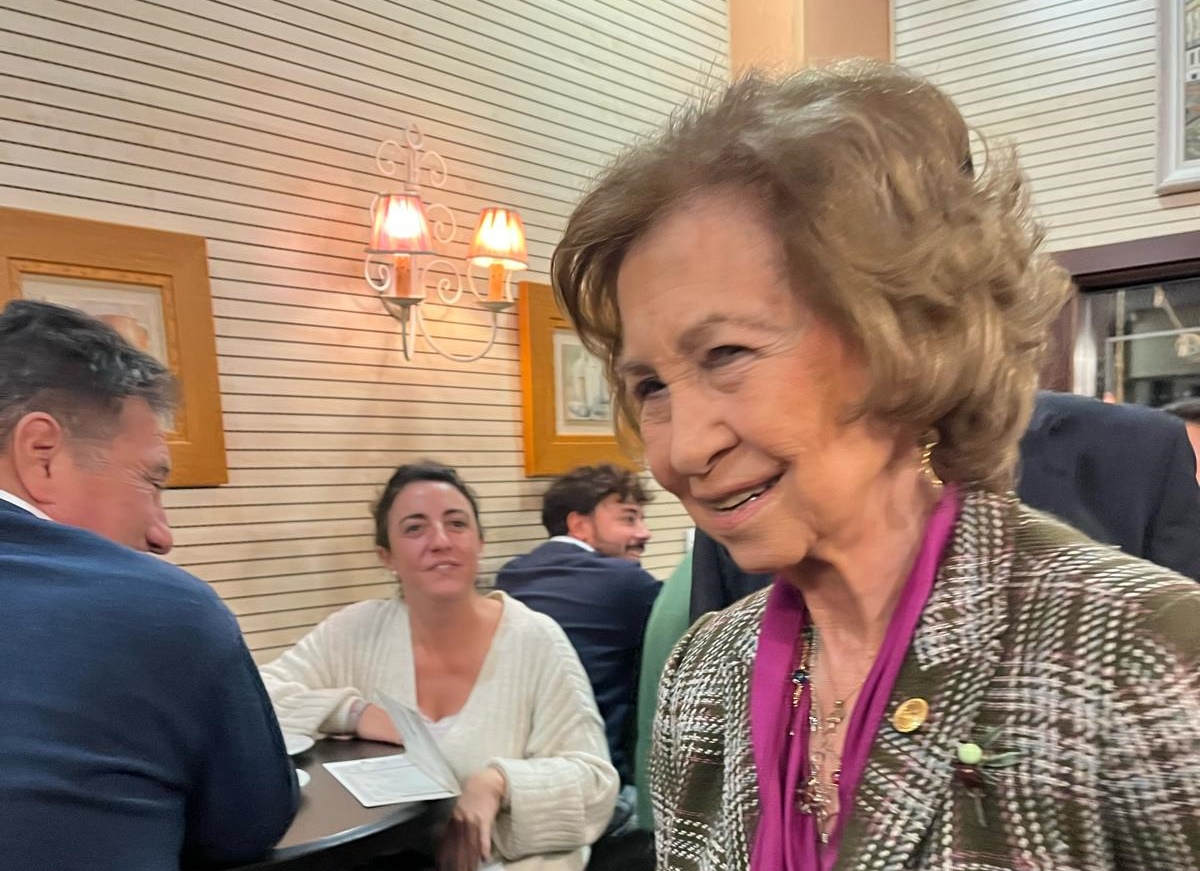 Doña Sofía en el restaurante