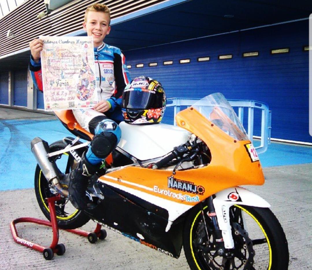 Imagen de Paquito Gómez entrenando en el Circuito de Jerez a una edad temprana. Fuente: Instagram oficial de Paquito Gómez
