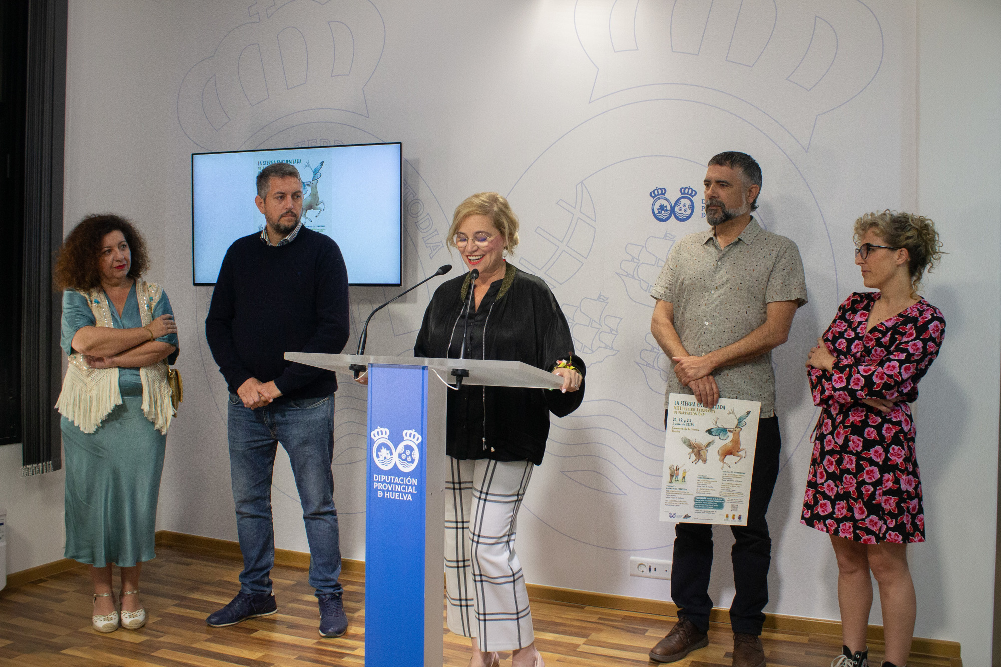 La diputada de Cultura, Gracia Baquero, durante la presentación