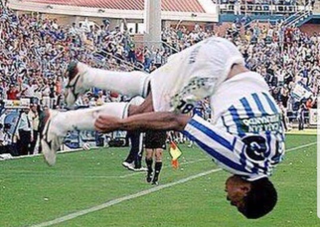Uche estuvo cuatro temporadas en el Recre donde marcó 50 goles. Fuente: Instagram personal de Uche