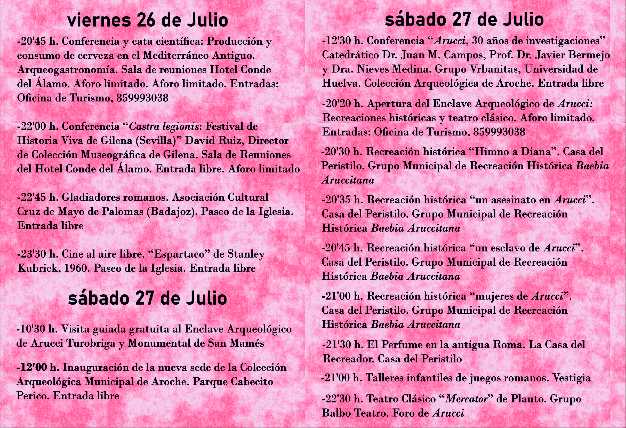 Programa de actividades