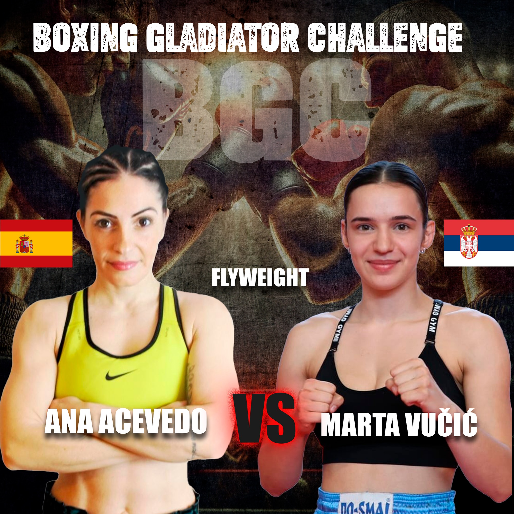 Combate estelar de la noche entre Ana Acevedo y Marta Vucic. Fuente: Facebook del Club Lionheart Boxing