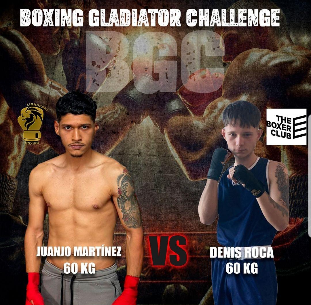 El primer combate de la velada enfrentará a Juanjo Martínez con Dennis Roca. Fuente: Instagram personal de Isaac Gómez