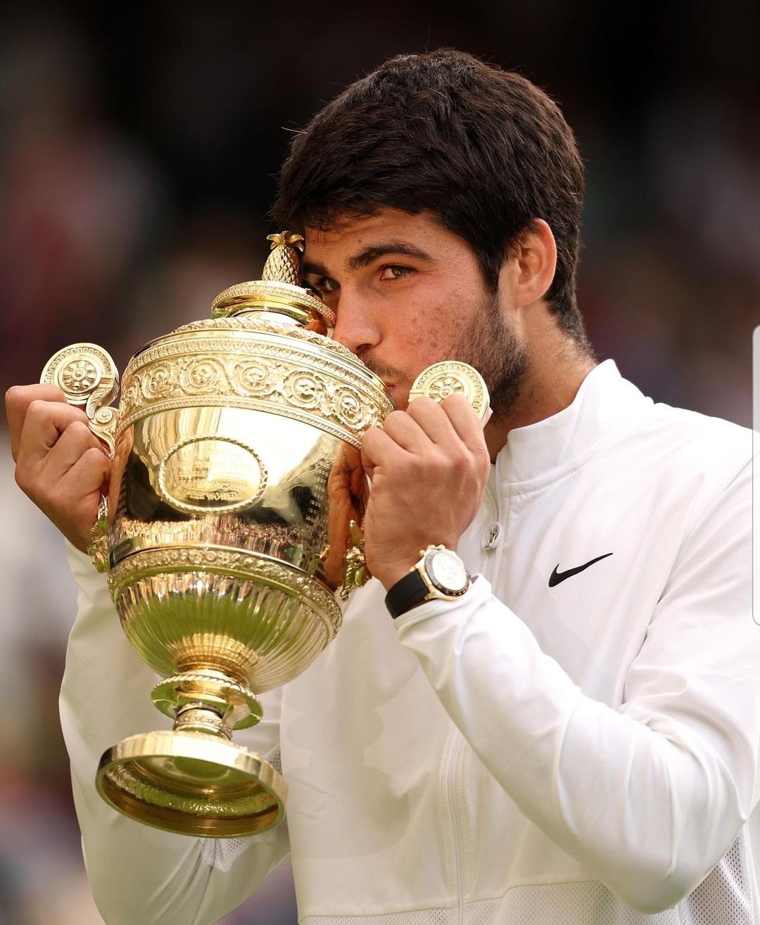 Carlos Alcaraz se llevó Wimbledon en 2023. Fuente: Instagram personal de Carlos Alcaraz.