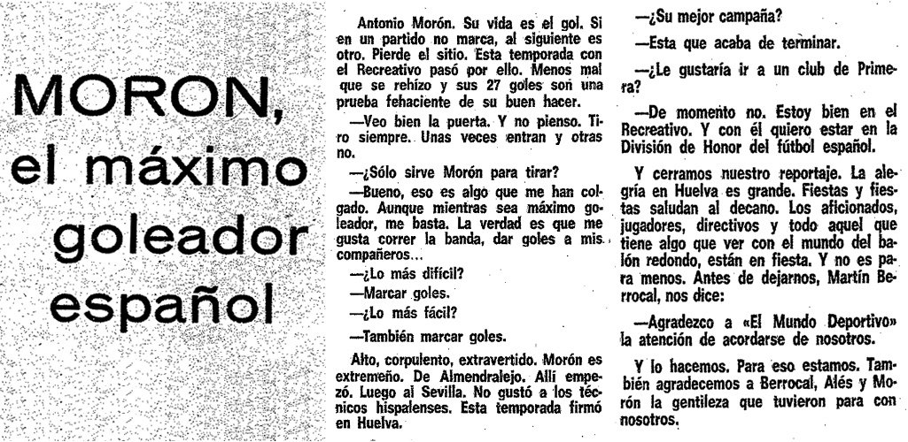 Así hablaba el Diario 'El Mundo' de las hazañas de Torpedo Morón. Fuente: Twitter JJ González