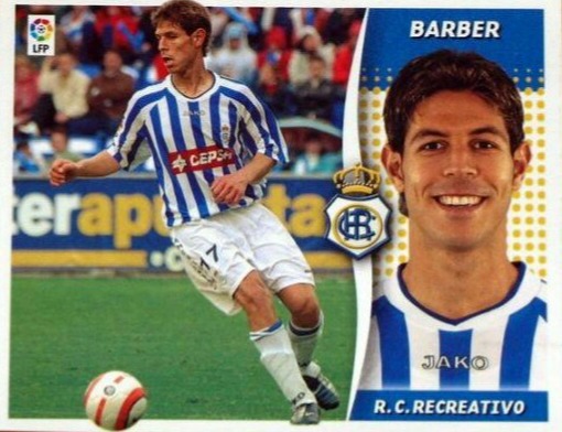 Babrber estuvo cinco temporsadas en el Decano superano la centena de encuentrtos. Fuente: Cromos Vintage 84