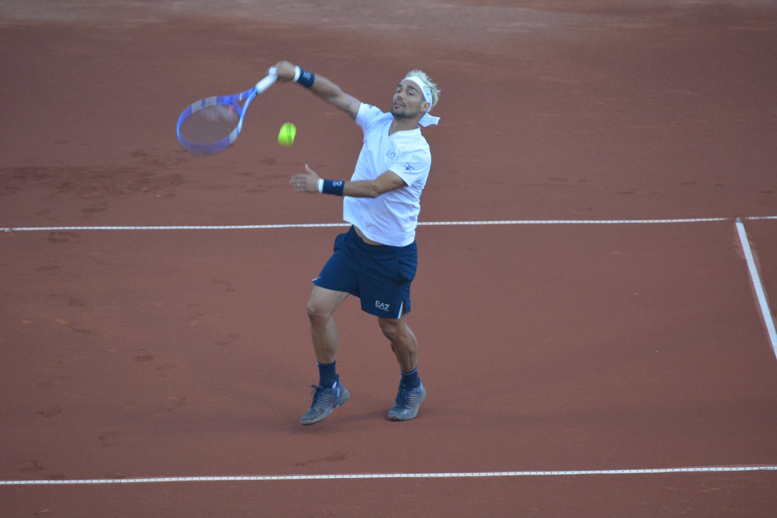 Fabio Fognini no pudo con Dani Mérida. Fuente: AMV