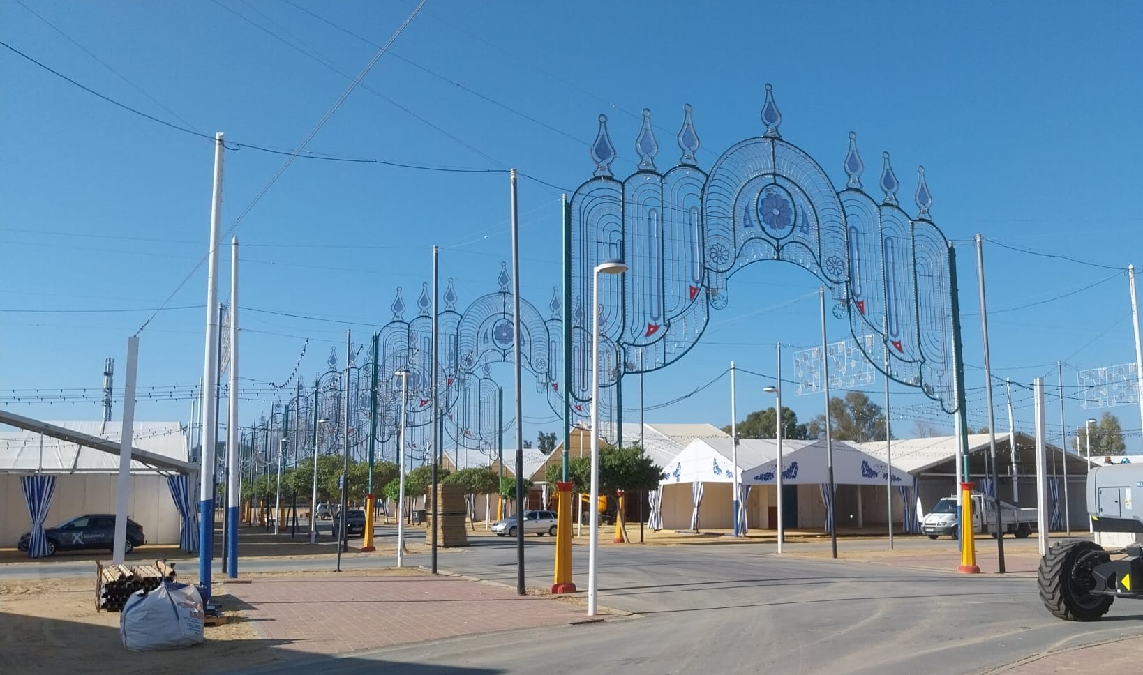 Un detalle de la estructura del alumbrado