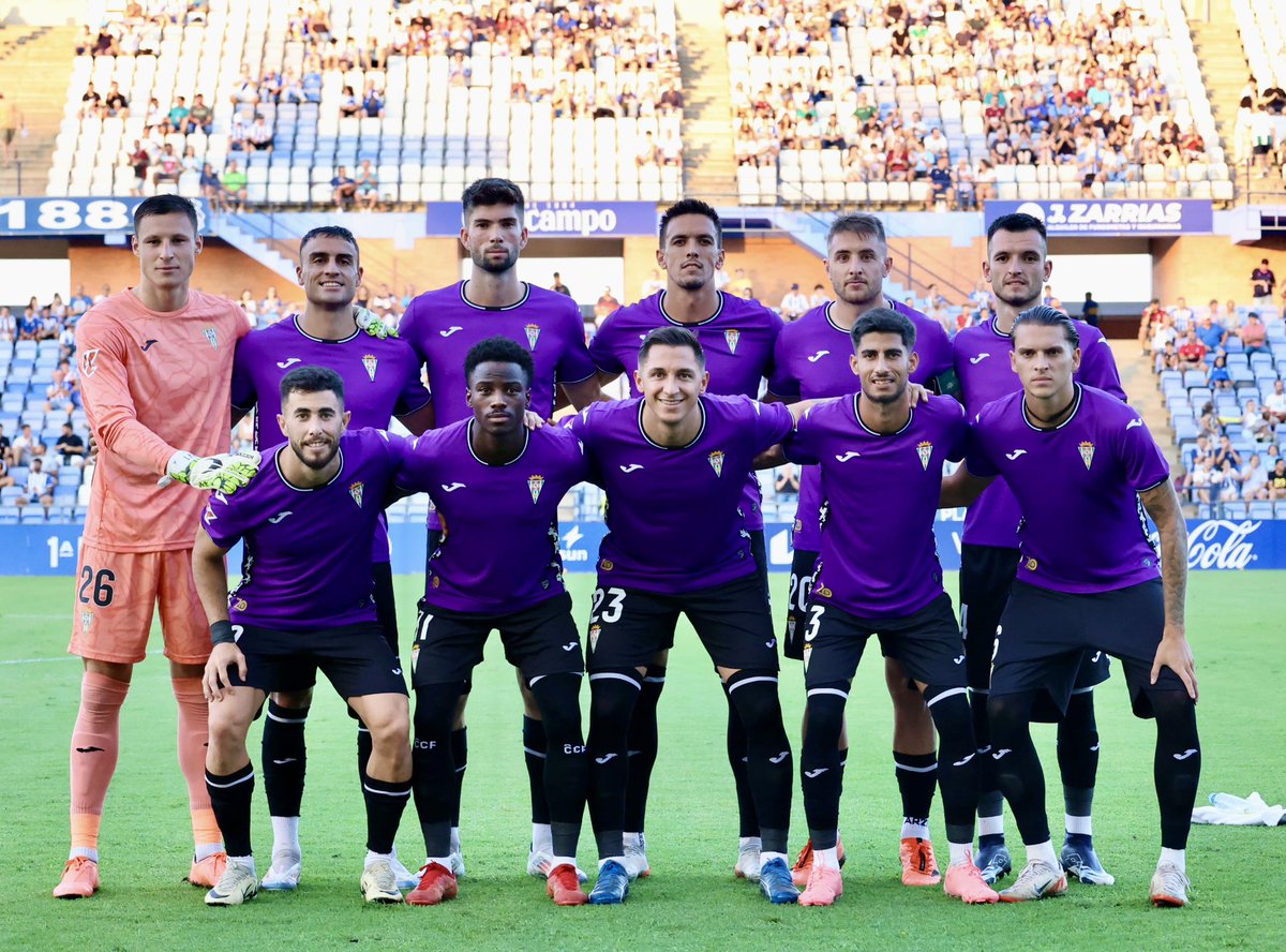 Este es el once inicial que presentó el Córdoba en el Trofeo Colombino. Fuente: Twitter Córdoba CF